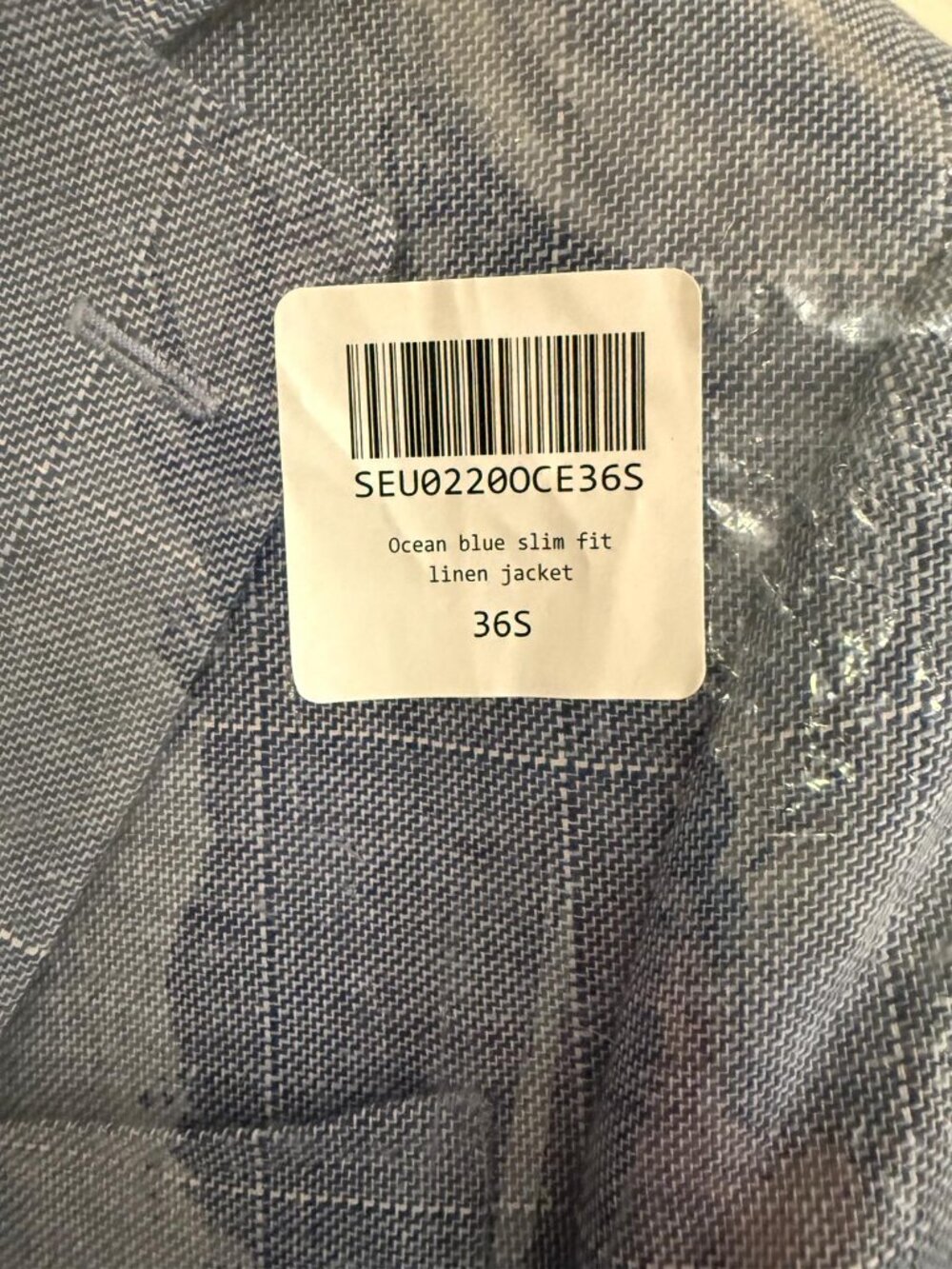 New Charles Tyrwhitt  Slim Fit Linen Jacket (Ocean Blue) - Picture 5 of 7